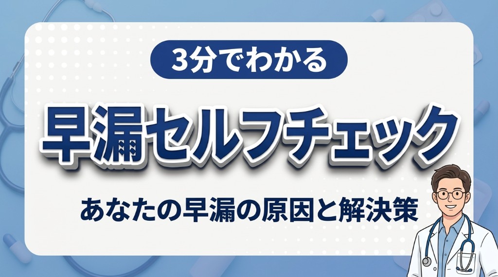 早漏タイプ診断 — 3分でわかる、あなたの早漏の原因と解決策